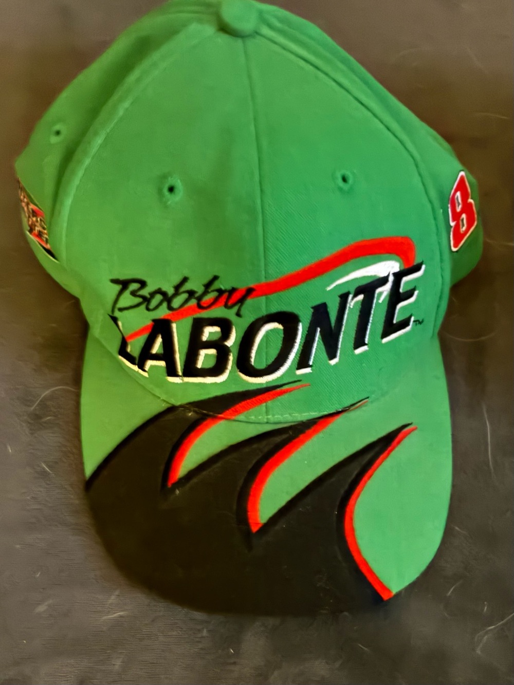 Vintage Bobby Labonte #18 NASCAR Hat Competitors View Green Interstate Batteries